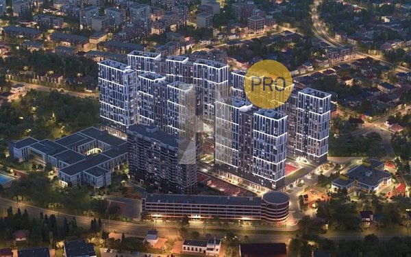 2 квартира ЖК Все Свои Краснодар площадь 80.7 м2 кухня 25.3 м2 на 24 этаже номер209