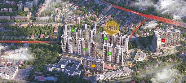 2 квартира ЖК Все Свои Краснодар площадь 80.7 м2 кухня 30.9 м2 на 24 этаже номер318