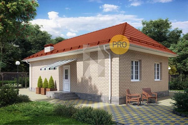 Дом кирпичный 70 м2 КП Знание, 2 комнаты, кухня 25 м2