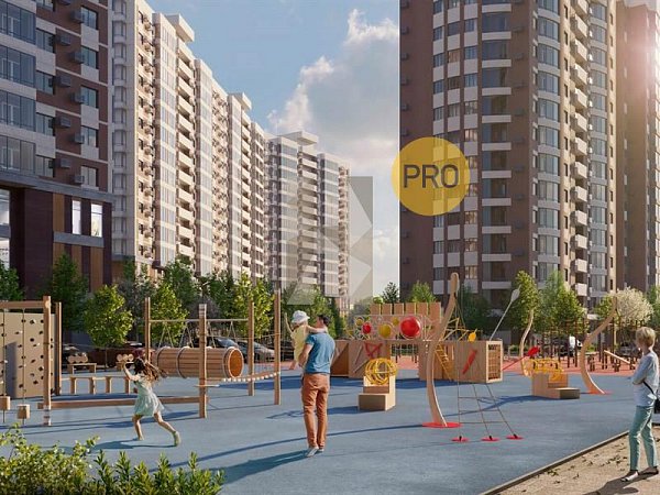 1 квартира ЖК Лучший Краснодар площадь 44.64 м2 кухня 12.59 м2 на 11 этаже номер100