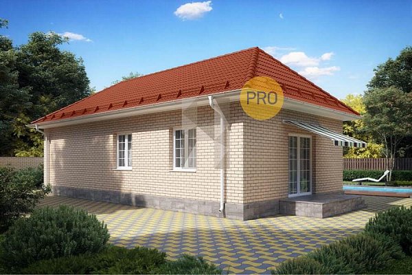Дом кирпичный 70 м2 КП Знание, 2 комнаты, кухня 25 м2
