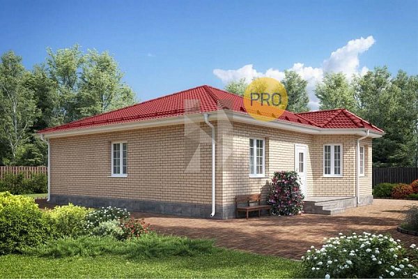 Дом кирпичный 110 м2 Коттеджный поселок Рубиновый Берег, 4 комнаты, кухня 25 м2