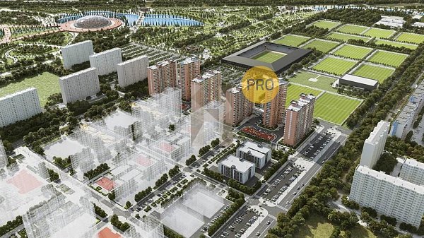 2 квартира ЖК Парк у дома Краснодар площадь 72.6 м2 кухня 21.5 м2 на 1 этаже номер4