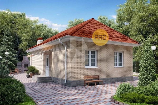 Дом кирпичный 70 м2 КП Южная Столица, 2 комнаты, кухня 25 м2