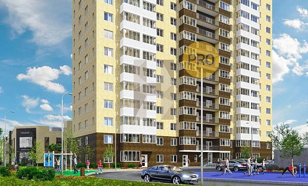 Студия квартира ЖК Улыбка Краснодар площадь 24.7 м2 кухня 16.7 м2 на 17 этаже номер362