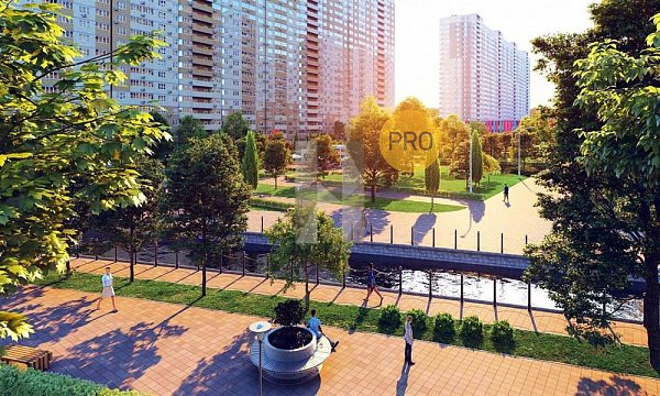 Студия квартира ЖК СказкаГрад Краснодар площадь 25.9 м2 кухня 17.3 м2 на 18 этаже номер679