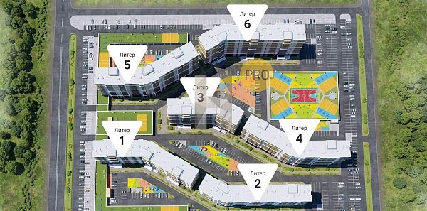 1 квартира ЖК Грани Краснодар площадь 27 м2 кухня 7.4 м2 на 1 этаже номер250
