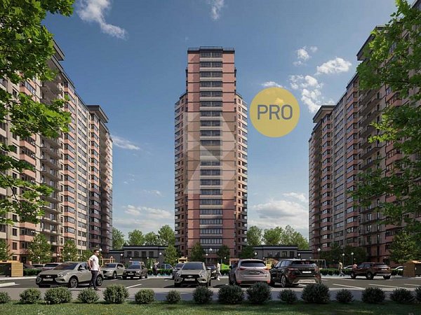 2 квартира ЖК Парк у дома Краснодар площадь 72.6 м2 кухня 21.5 м2 на 1 этаже номер4