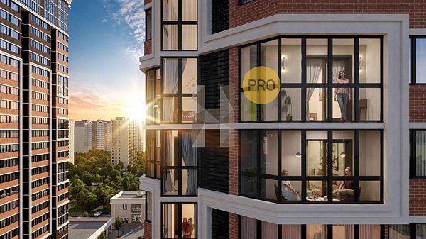 2 квартира ЖК Рекорд-2 Краснодар площадь 87.9 м2 кухня 37.1 м2 на 24 этаже номер198